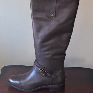 Brown riding boots